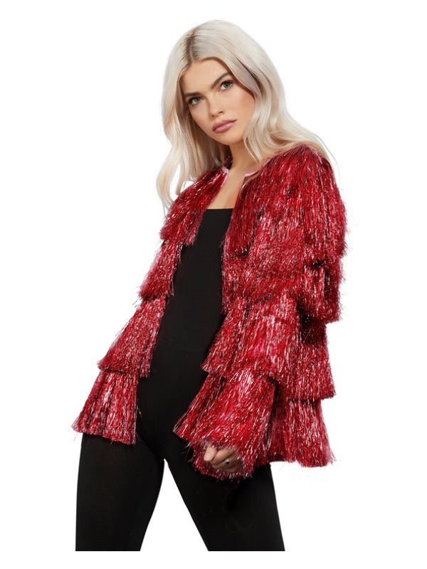 Fever Tinsel Festival Jacket, Red - Adult Weekender