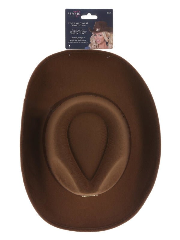 Fever Wild West Cowboy Hat, Brown - Adult Weekender