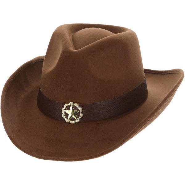 Fever Wild West Cowboy Hat, Brown - Adult Weekender
