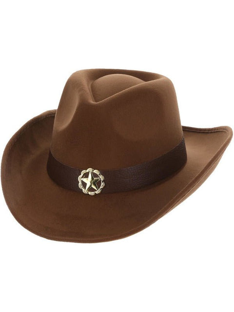 Fever Wild West Cowboy Hat, Brown - Adult Weekender