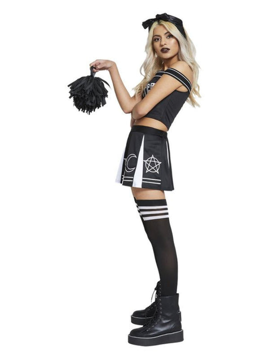 Fever Witch Cheerleader Costume, Black &amp; White - Adult Weekender