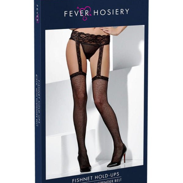 Fishnet Hold - Ups, Black - Adult Weekender