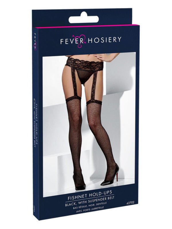Fishnet Hold - Ups, Black - Adult Weekender