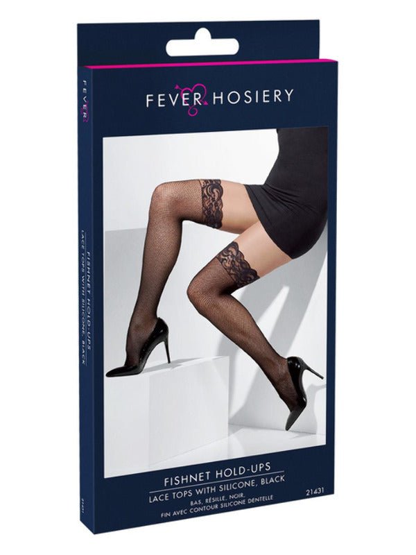 Fishnet Hold - Ups, Black - Adult Weekender