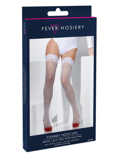 Fishnet Hold - Ups, White - Adult Weekender