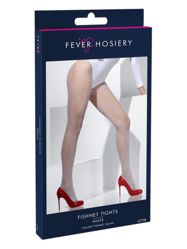 Fishnet Tights, White - Adult Weekender