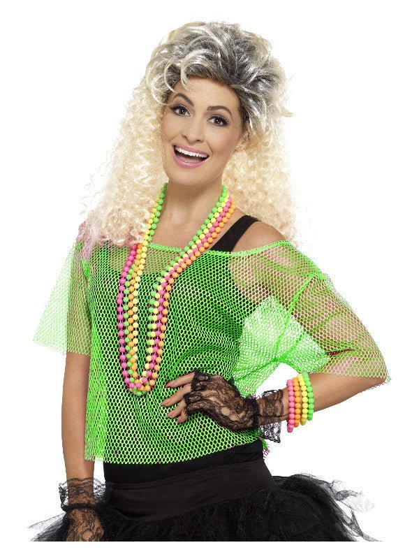 Fishnet Top, Neon Green - Adult Weekender
