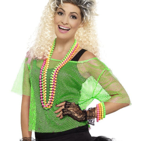 Fishnet Top, Neon Green - Adult Weekender