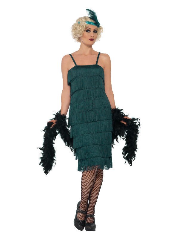 Flapper Costume, Green - Adult Weekender