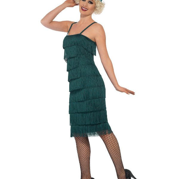 Flapper Costume, Green - Adult Weekender
