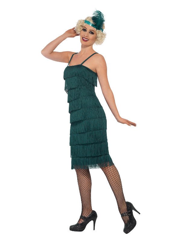 Flapper Costume, Green - Adult Weekender