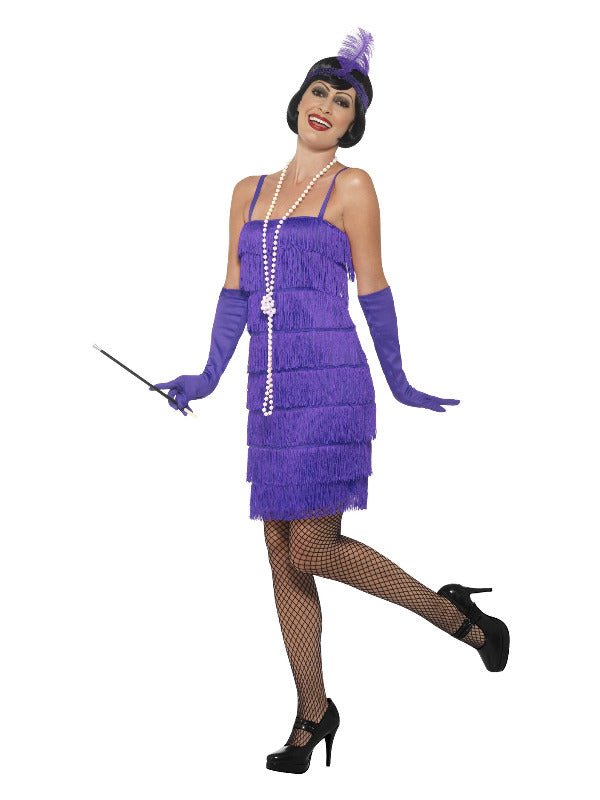 Flapper Costume, Purple - Adult Weekender