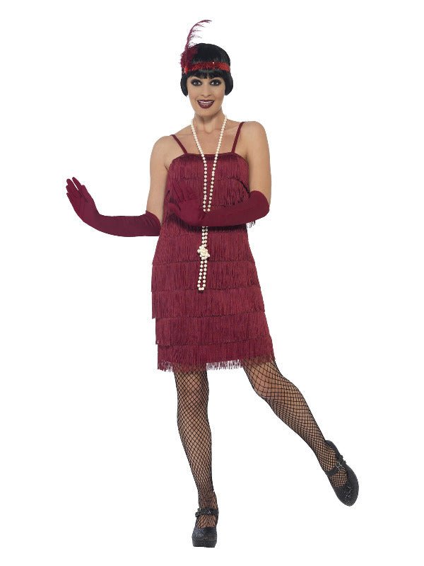 Flapper Costume, Red - Adult Weekender