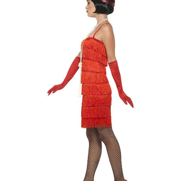 Flapper Costume, Red - Adult Weekender