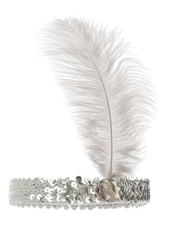 Flapper Headband, Silver - Adult Weekender