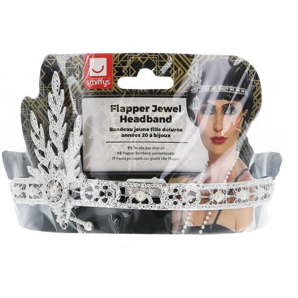 Flapper Headband, Silver - Adult Weekender