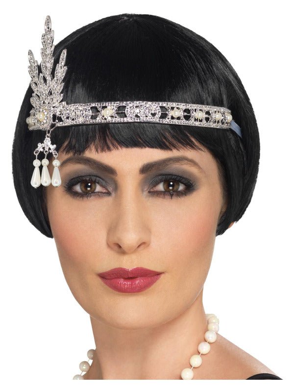 Flapper Headband, Silver - Adult Weekender