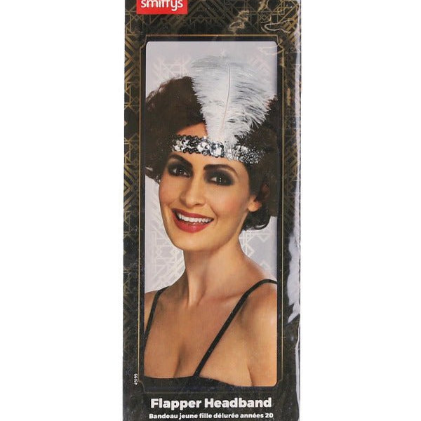 Flapper Headband, Silver - Adult Weekender