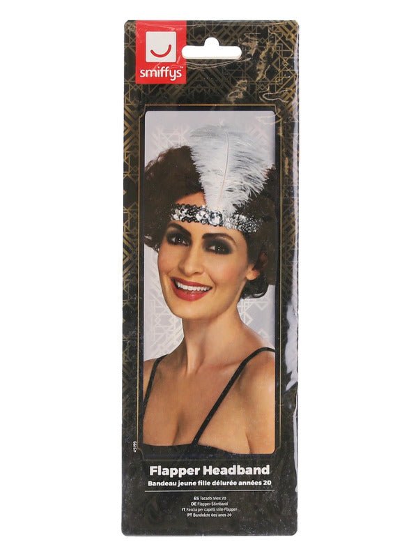 Flapper Headband, Silver - Adult Weekender