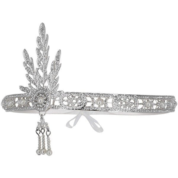 Flapper Headband, Silver - Adult Weekender
