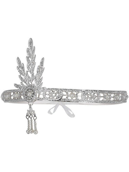 Flapper Headband, Silver - Adult Weekender