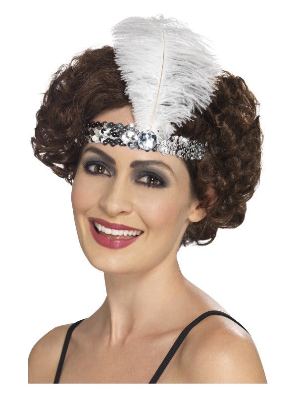 Flapper Headband, Silver - Adult Weekender