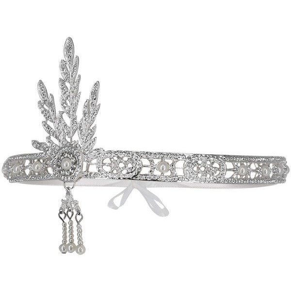 Flapper Headband, Silver - Adult Weekender