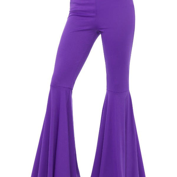 Flared Trousers, Ladies, Purple - Adult Weekender