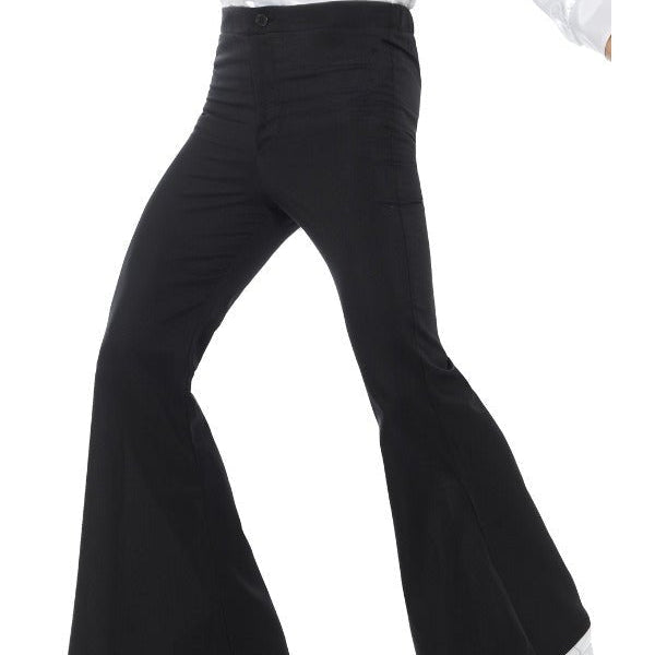 Flared Trousers, Mens, Black - Adult Weekender