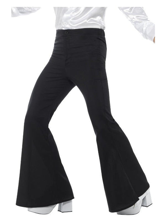 Flared Trousers, Mens, Black - Adult Weekender