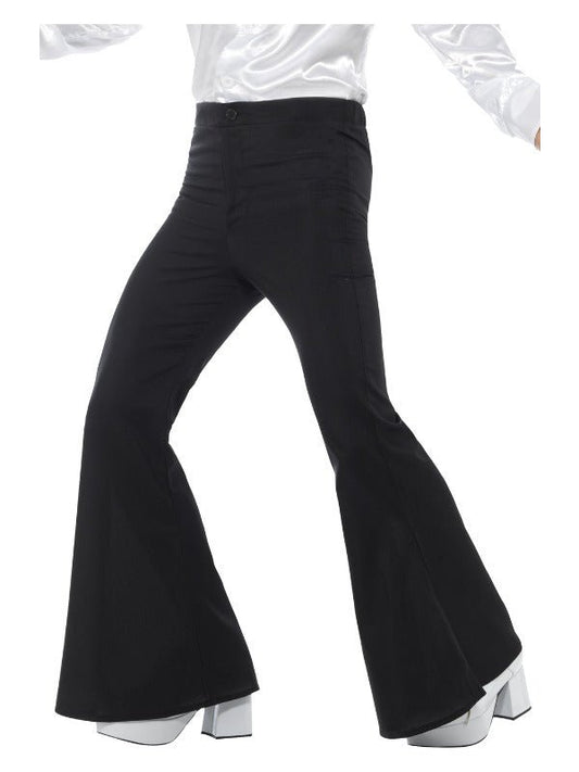 Flared Trousers, Mens, Black - Adult Weekender