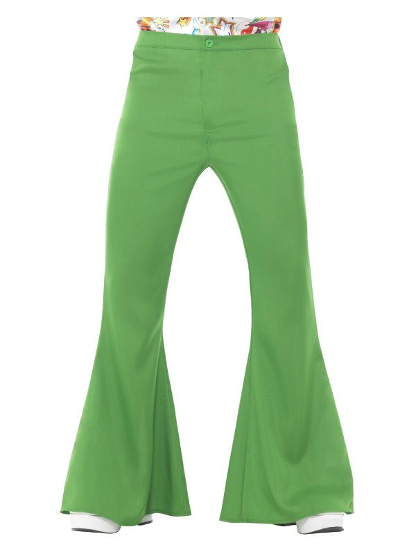 Flared Trousers, Mens, Green - Adult Weekender
