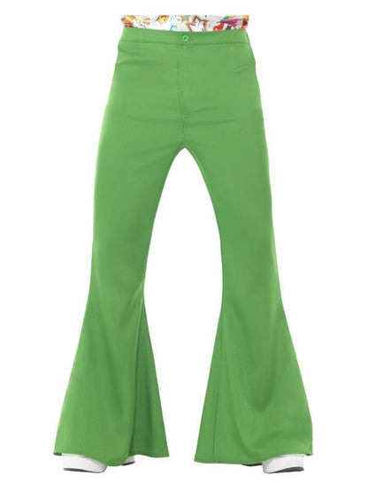 Flared Trousers, Mens, Green - Adult Weekender