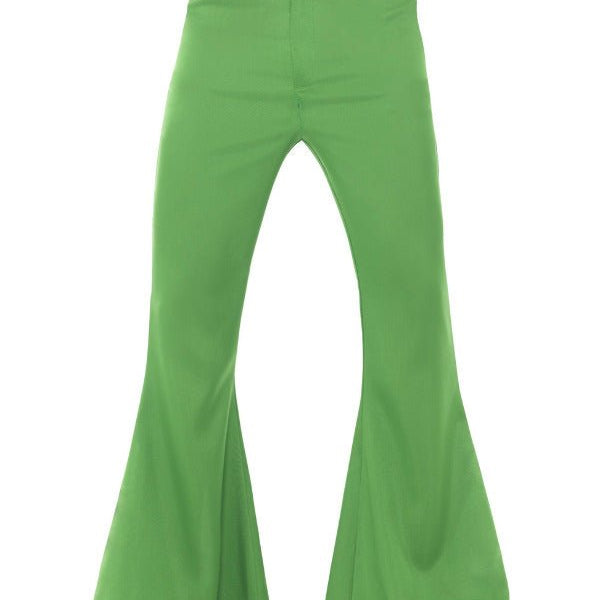 Flared Trousers, Mens, Green - Adult Weekender