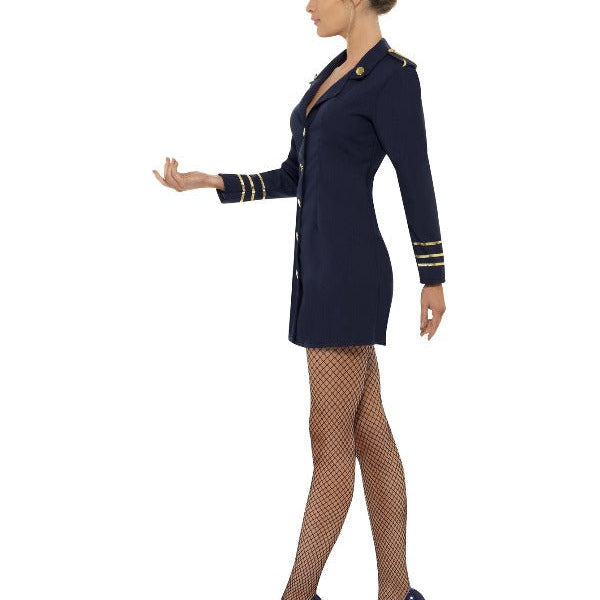 Flight Attendant Costume, Navy Blue - Adult Weekender