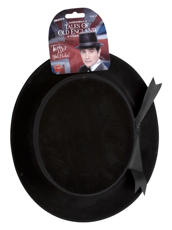 Flocked Topper Hat, Black - Adult Weekender