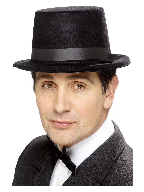 Flocked Topper Hat, Black - Adult Weekender