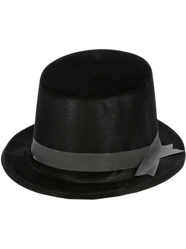 Flocked Topper Hat, Black - Adult Weekender