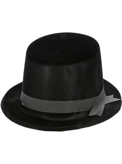 Flocked Topper Hat, Black - Adult Weekender