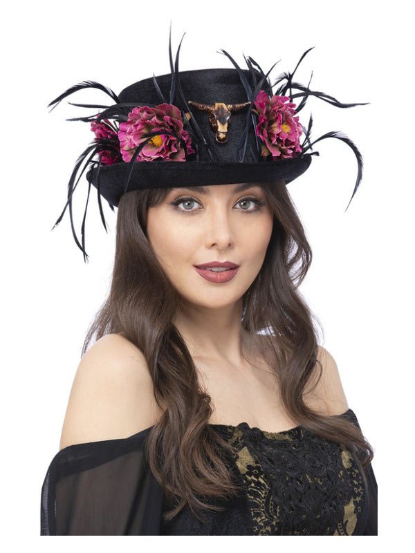 Floral Horn Top Hat - Adult Weekender