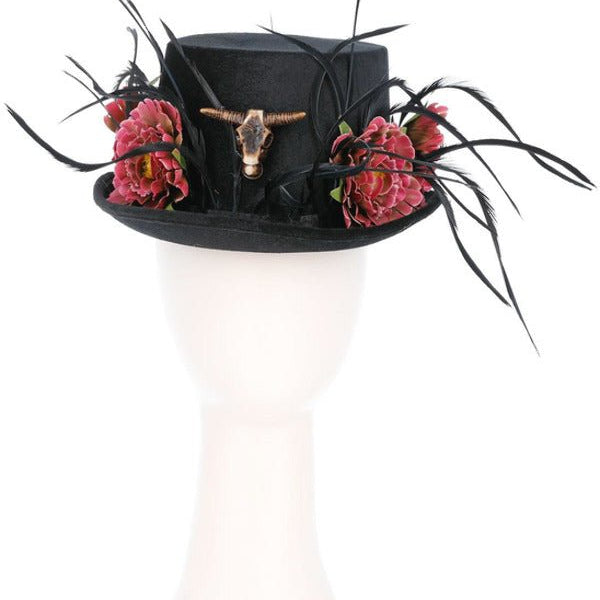 Floral Horn Top Hat - Adult Weekender