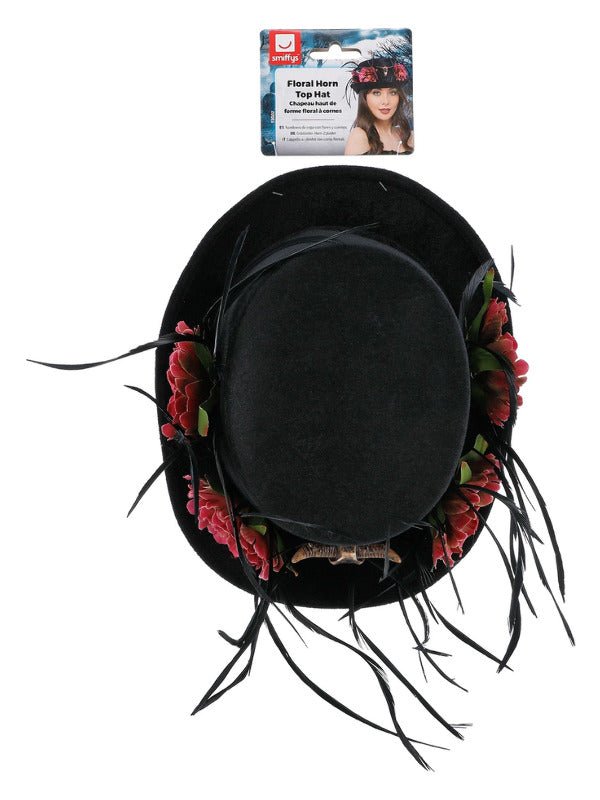 Floral Horn Top Hat - Adult Weekender