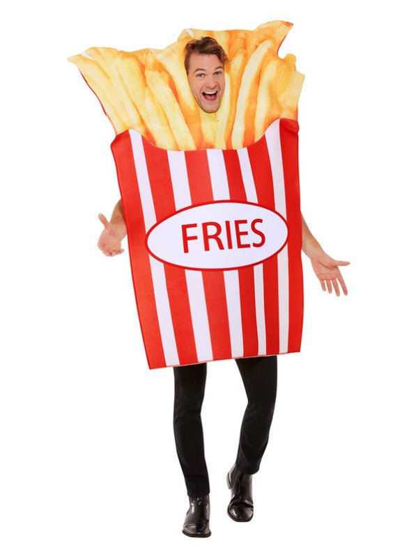 French Fries Costume, Red &amp; White - Adult Weekender