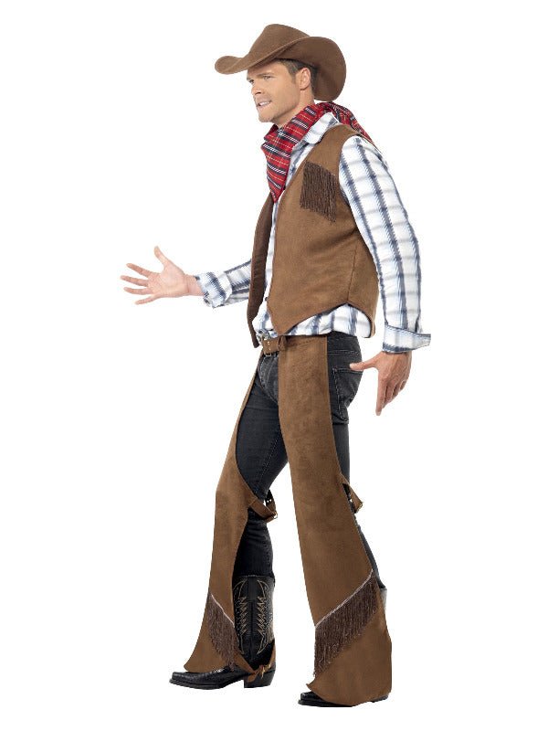 Fringe Cowboy Costume, Brown - Adult Weekender