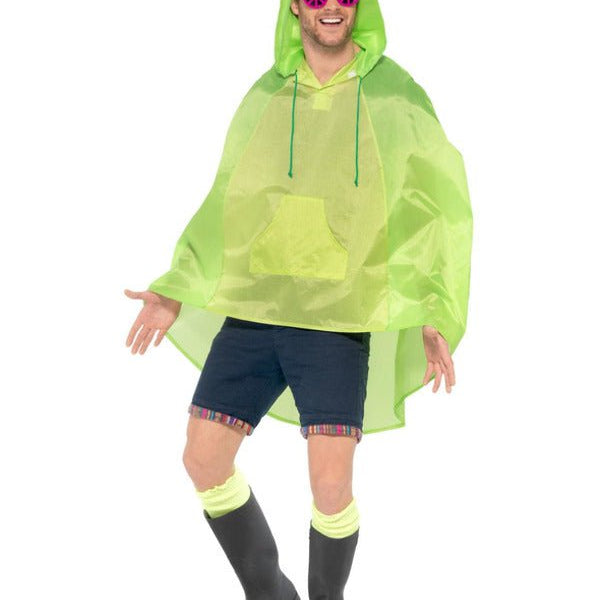 Frog Party Poncho, Green - Adult Weekender