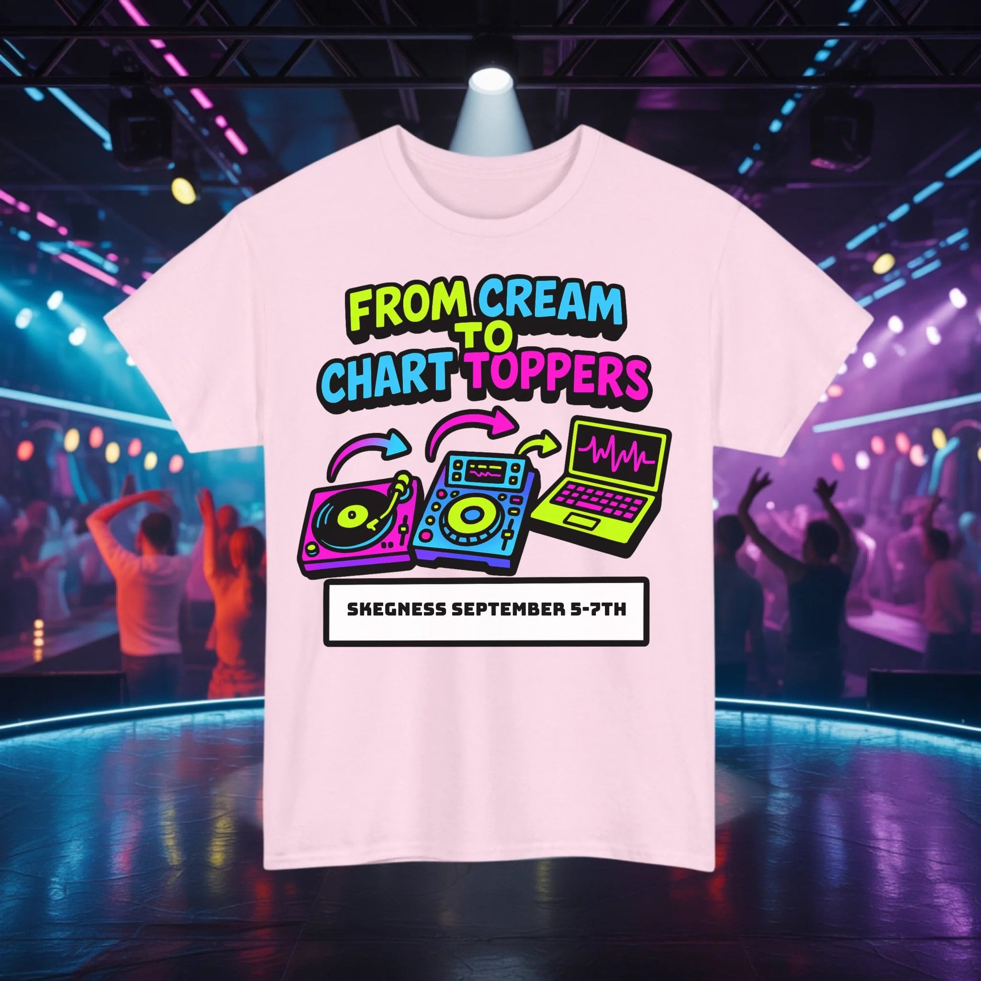 From Cream to Chart Toppers - Adult Weekender Front and Back Personalised Unisex Heavy T-Shirt Replay - Adult Weekender