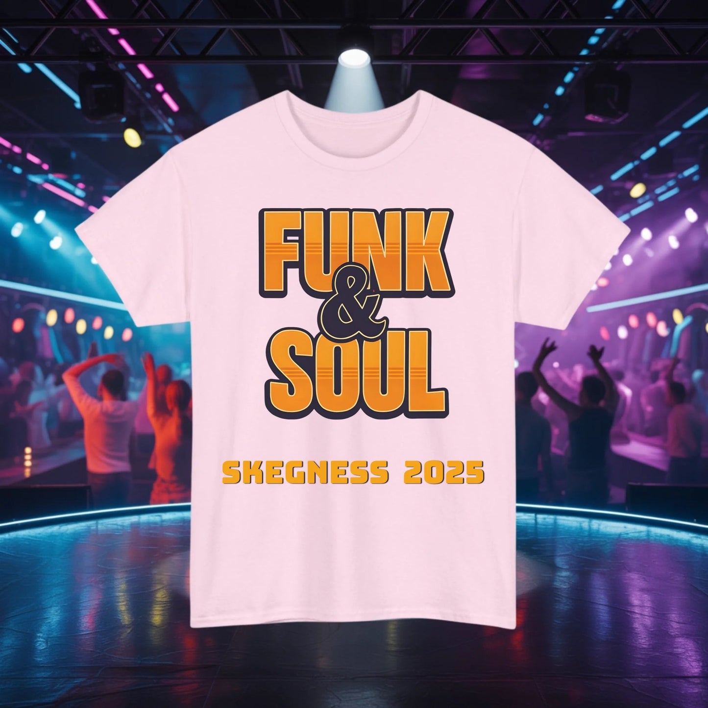 Funk and Soul - Adult Weekender Front and Back Personalised Unisex Heavy T-Shirt Soul Weekender - Adult Weekender