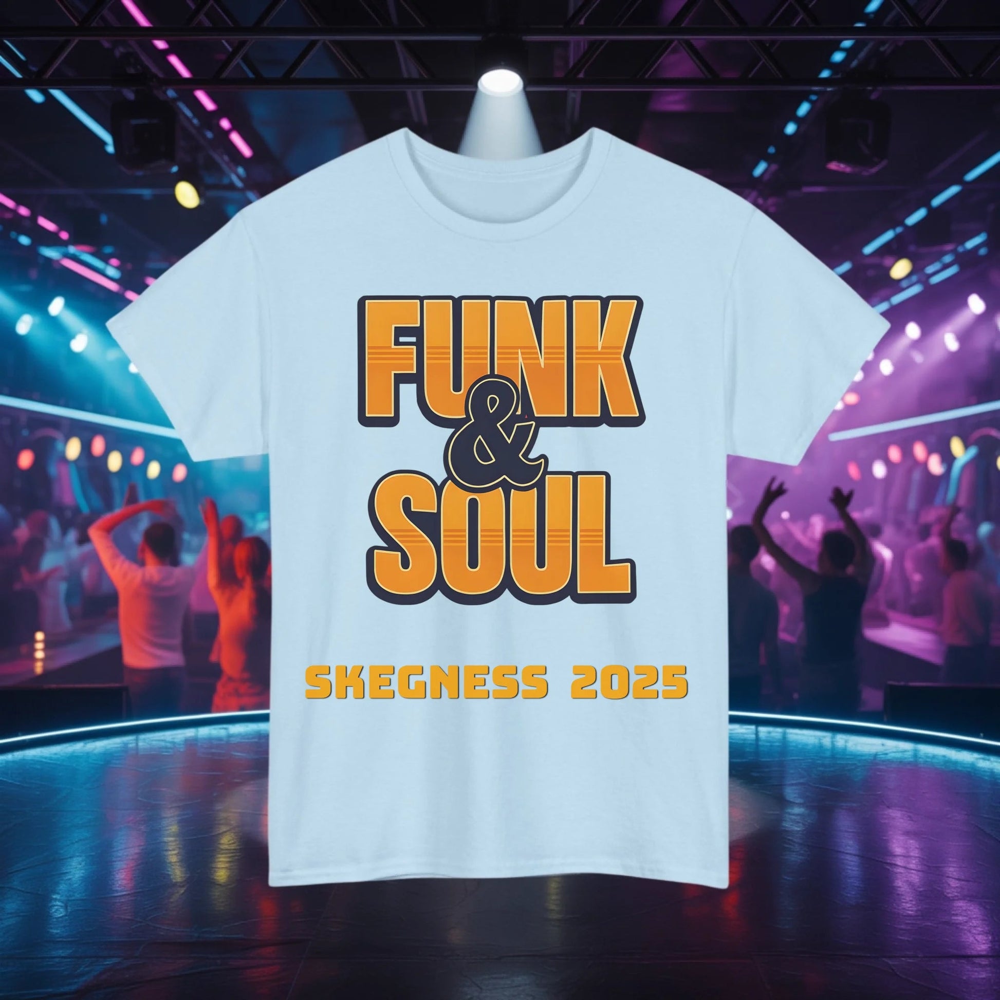 Funk and Soul - Adult Weekender Front and Back Personalised Unisex Heavy T-Shirt Soul Weekender - Adult Weekender