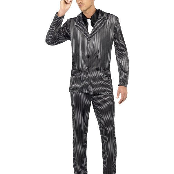 Gangster Costume, Black - Adult Weekender