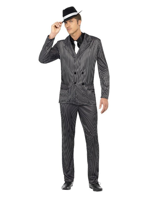 Gangster Costume, Black - Adult Weekender